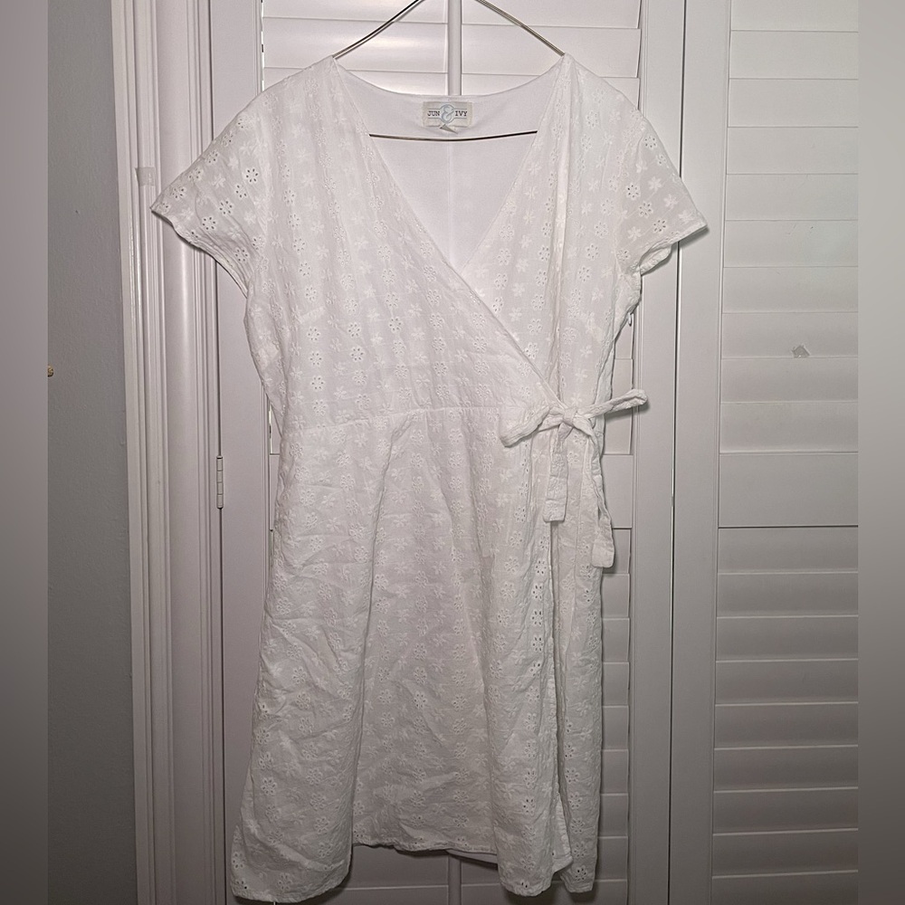 White floral dress